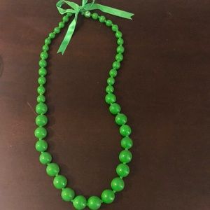 N2 Green Wooden Bead Necklace